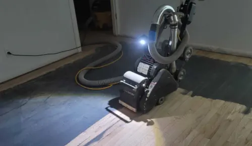 Floor Refinishing with Dust Containment